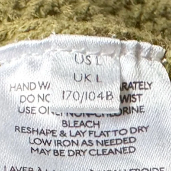 Free People Lila Cardigan Green Textured Knit Button Front (L) - Picture 5 of 14